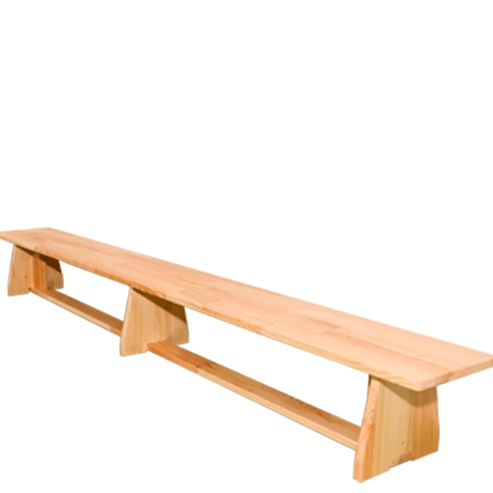 Лава для спортивного залу з натуральної деревини (сосна) 2500х300х300мм Дроздовський